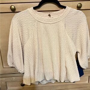 Elegant Cream Textured Blouse